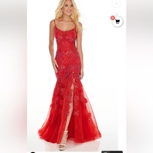 RACHEL ALLAN 7027 RED PROM DRESS
